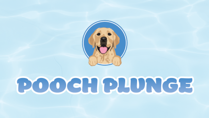 Pooch Plunge with image of Golden Retriever above