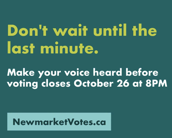 Don't wait until the last minute to vote.