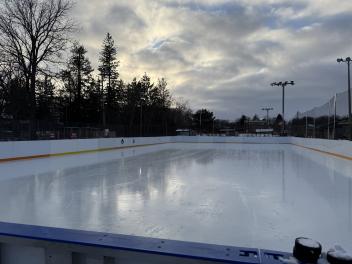 Outdoor ice rink