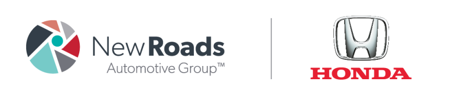 New Roads Automotive Group and Honda logos side by side.